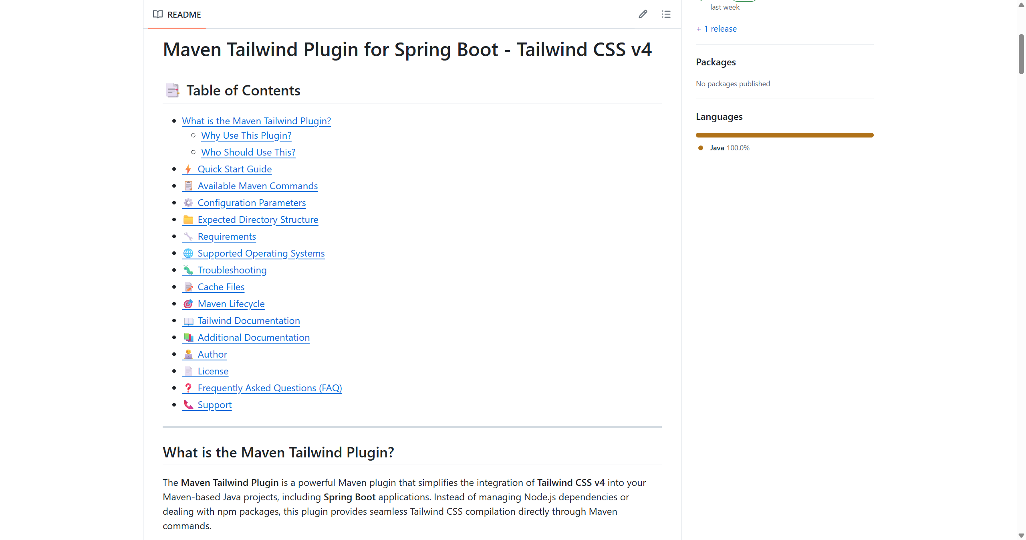 Maven Tailwind Plugin