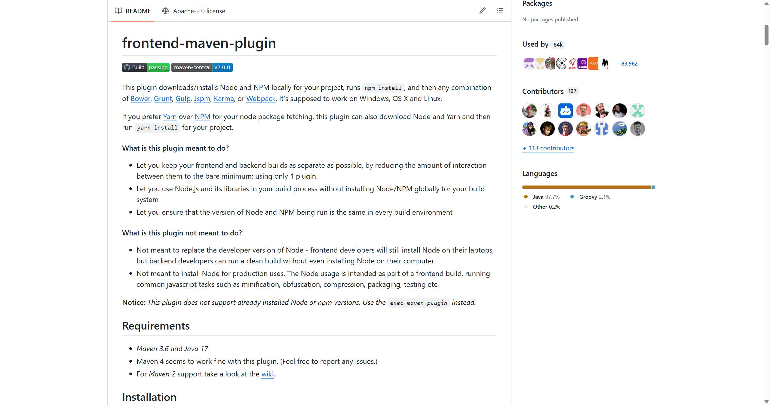 Frontend Maven Plugin